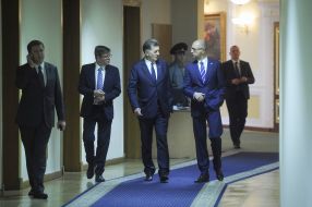 Arseniy Yatsenyuk and Algirdas Butkevicius