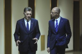 Arseniy Yatsenyuk and Algirdas Butkevicius