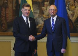 Arseniy Yatsenyuk and Algirdas Butkevicius