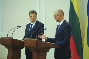 Arseniy Yatsenyuk and Algirdas Butkevicius