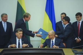 Arseniy Yatsenyuk and Algirdas Butkevicius