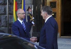 Arseniy Yatsenyuk and Algirdas Butkevicius
