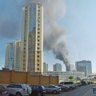 Пожар в многоэтажном жилом доме в Одессе