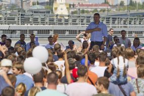 Vitali Klitschko at the Postal Square