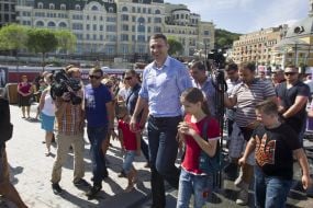 Vitali Klitschko at the Postal Square