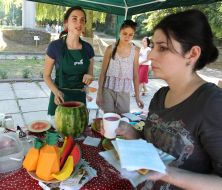 Participant of watermelon festival