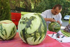 Competition volumetric shapes of watermelon
