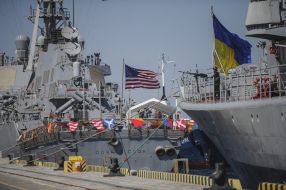 USS Donald Cook and frigate "Getman Sahaidachny"