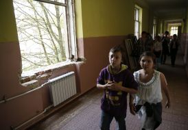 Children in school in Krasnogorovka