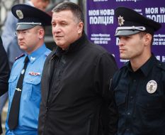 Viktor Shkutov, Arsen Avakov and Aleksandr Fatsevych