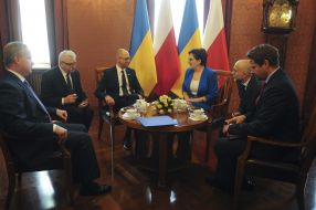 Arseniy Yatsenyuk and Ewa Kopacz