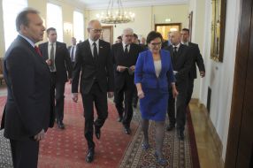 Arseniy Yatsenyuk and Ewa Kopacz