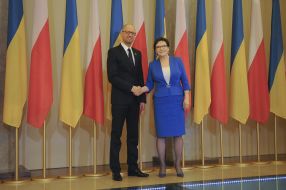 Arseniy Yatsenyuk and Ewa Kopacz