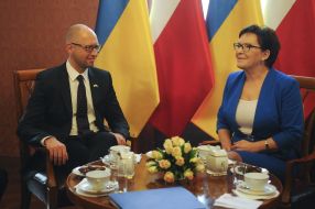 Arseniy Yatsenyuk and Ewa Kopacz