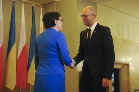 Arseniy Yatsenyuk and Ewa Kopacz