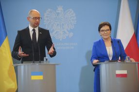 Arseniy Yatsenyuk and Ewa Kopacz