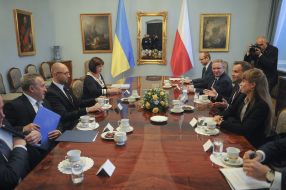 Meeting of Arseny Yatsenyuk and Andrzej Duda