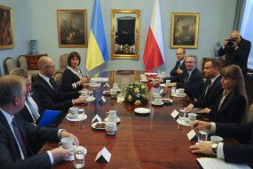 Meeting of Arseny Yatsenyuk and Andrzej Duda