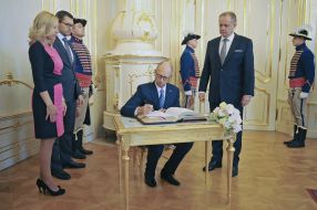 Arseniy Yatsenyuk and Andrej Kiska
