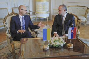 Arseniy Yatsenyuk and Andrej Kiska