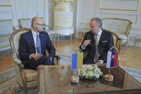 Arseniy Yatsenyuk and Andrej Kiska