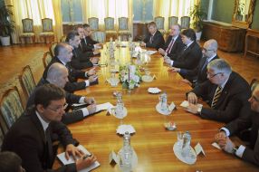 Arseniy Yatsenyuk and Andrej Kiska