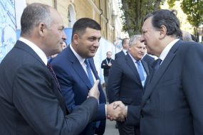 Viktor Pinchuk, Vladimir Groisman and José Manuel Barroso