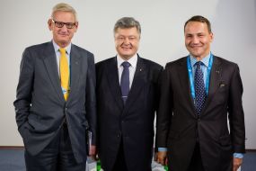 Petr Poroshenko, Radoslaw Sikorski and Carl Bildt