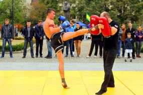 The demonstrations of Thai boxing