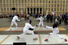 Students of Zakarpattia school of fencing