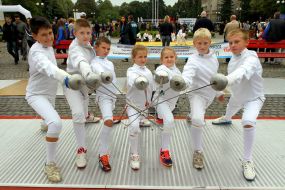 Students of Zakarpattia school of fencing