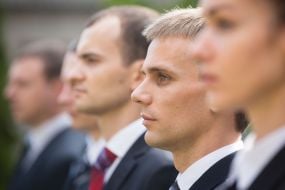 The ceremony of taking the oath detectives