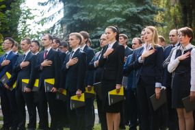 The ceremony of taking the oath detectives