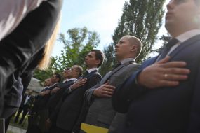 The ceremony of taking the oath detectives