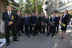 The ceremony of taking the oath detectives