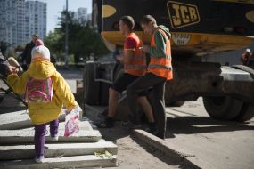 Repair work near residential house