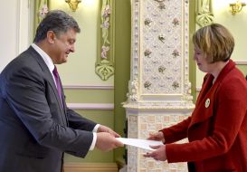 Джудит Гоф и Петр Порошенко