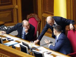 Andrew Paruby, Arseniy Yatsenyuk and Vladimir Groisman