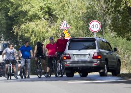 The new bike path in Kiev