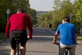 The new bike path in Kiev