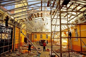 Reconstruction of the courtyard of the Zakarpattia Hungarian Institute