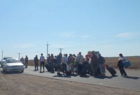 Public blockade of Crimea at the "Kalanchak" checkpoint
