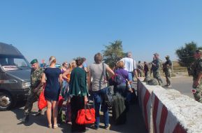 Public blockade of Crimea at the "Kalanchak" checkpoint