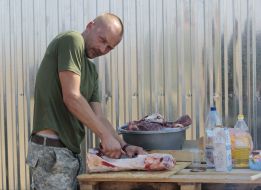 Участники блокады на КПП "Чаплинка"