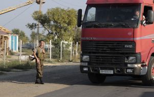 Truck near the "Chaplynka" checkpoint