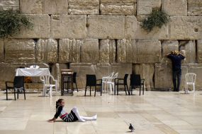A girl near the Western Wall