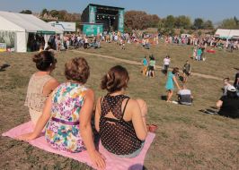 People relax during the festival "Big Georgian feast"