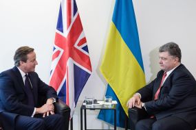Petro Poroshenko and David Cameron