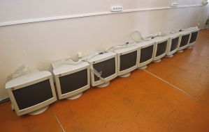 Old computer monitors