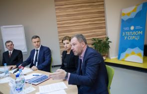 Nikolay Kuleba, Marina Poroshenko and Oleg Derevyanko